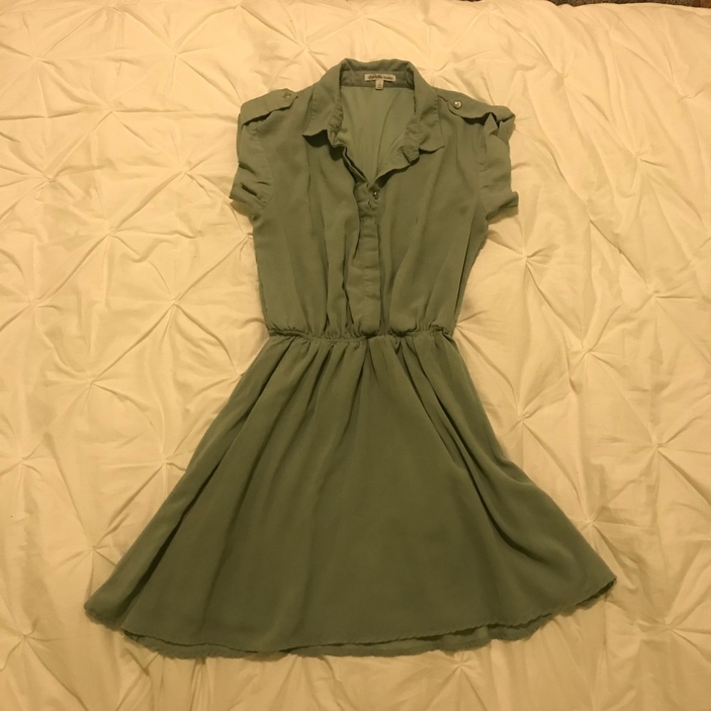 Charlotte Russe Green Army Dress